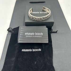 Women’s Emanuel Bicocchi braided sterling silver bracelet made in Italy